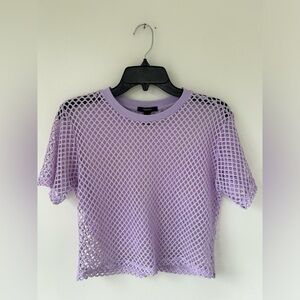 Purple mesh top size medium forever 21